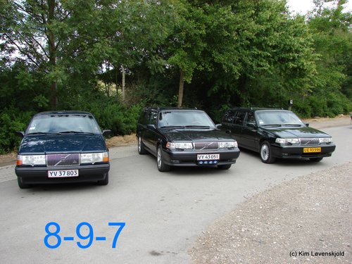 My cars (no. 8, 9 & 7) in 2008: 1991' Volvo 940 GL Aut. 1996' Volvo 960 3,0 Aut. 1997' Volvo V90 3,0 Aut.