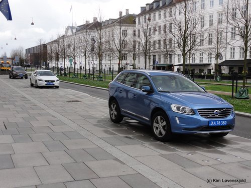 3 x Volvo outside the Swedish Embassy
