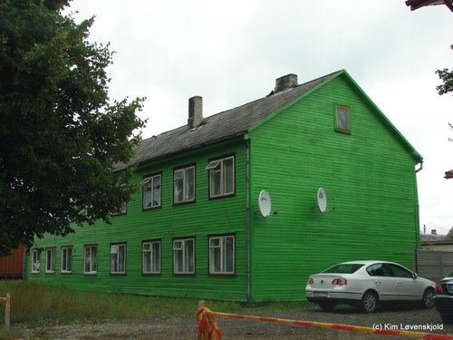 Wooden apartment block in Lithuania