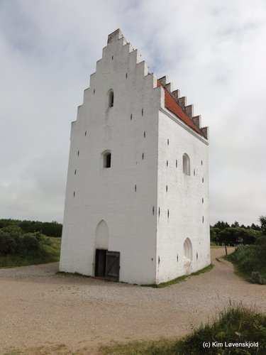 Church in the sand in Skagen, Denmark