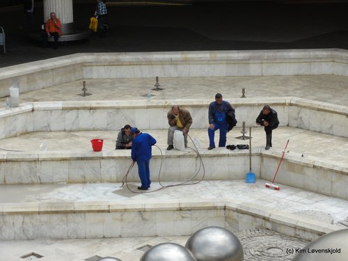 Sofia, Bulgaria. Man at work!