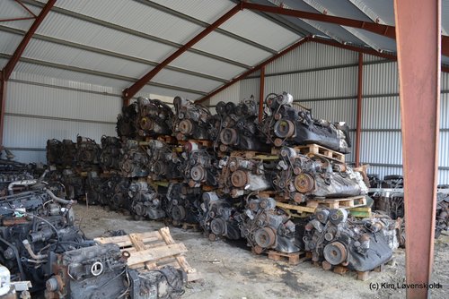 Mountain of Scania 6-cyl engines from scrapped Arriva buses