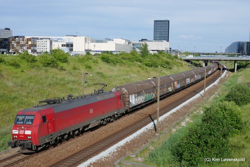 DB Cargo train at Ørestad