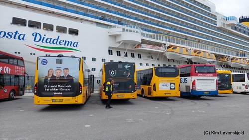 GoCollective Movia buses in special service as Cruiseship shuttle buses