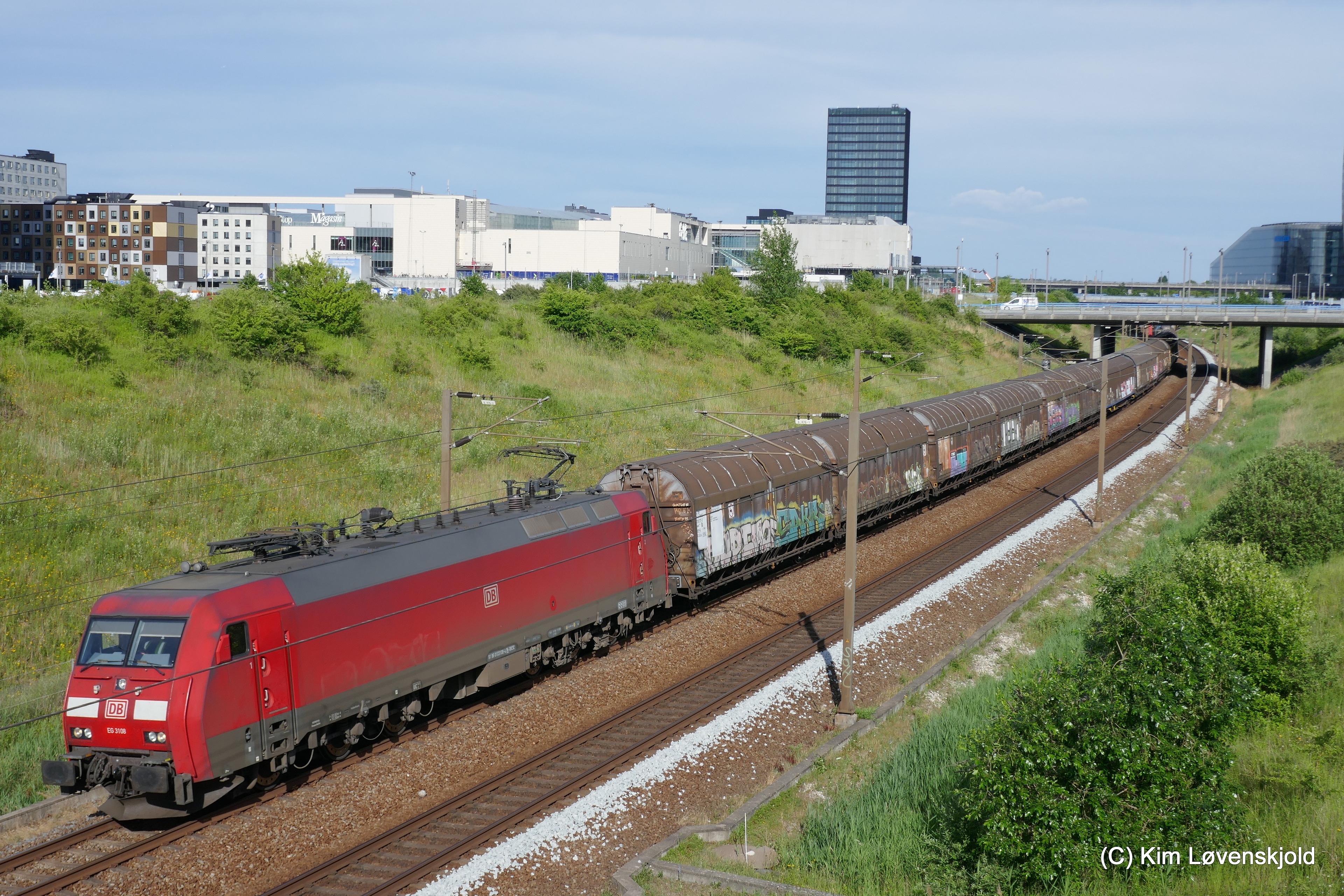 DB Cargo train at Ørestad