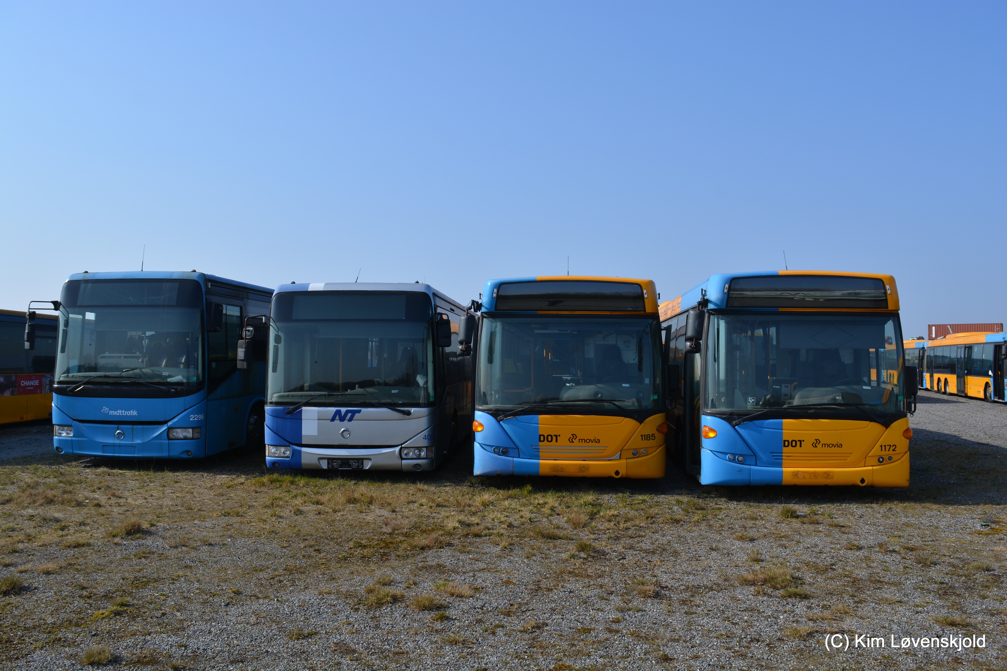 Withdrawn Midttrafik, NT & Movia buses at VBI dealership